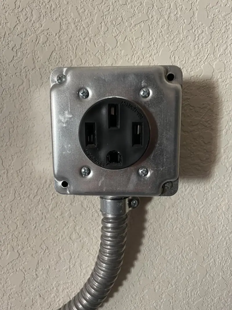 NEMA 14-50 outlet installed for Smart Home Electrical in Youngsville