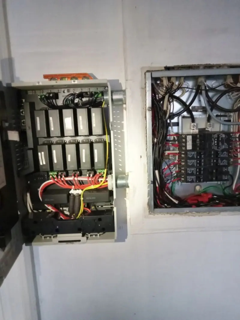 Electrical panel upgrade completed for Security Camera Wiring in Youngsville